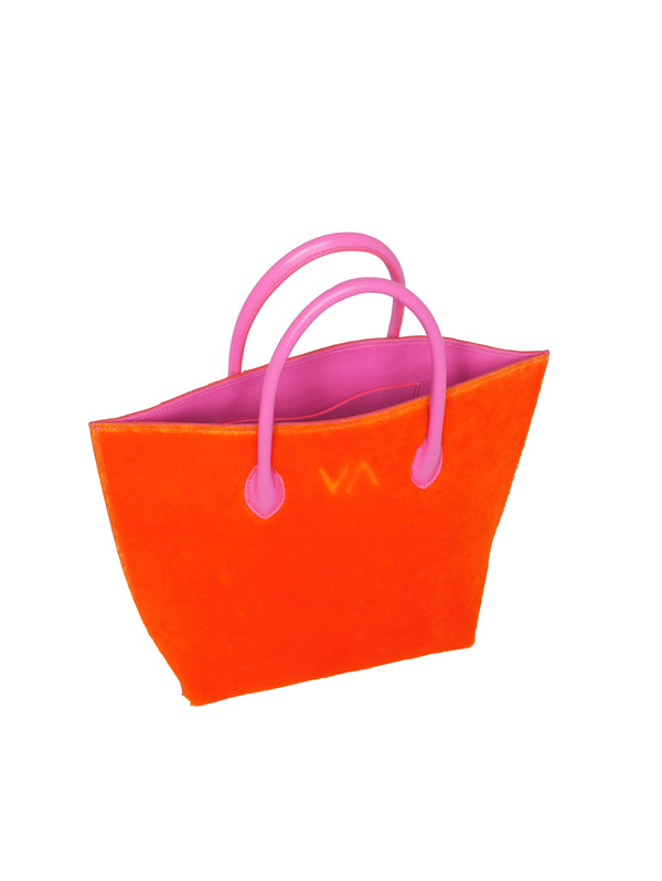 Shopper Lammfell Orange