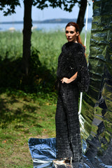 DIVA - Poncho (schwarz/silber)