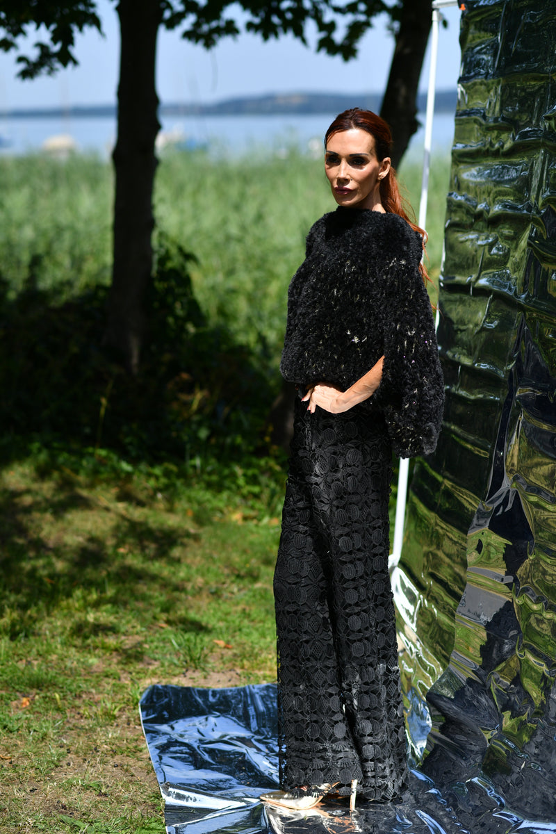 DIVA - Poncho (schwarz/silber)