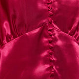NURI - Bluse Button-Down, kurzarm (fuchsia)