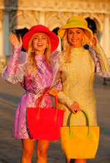Shopper Lammfell Pink