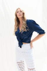 ZUSA - Bluse Button-Down, kurzarm